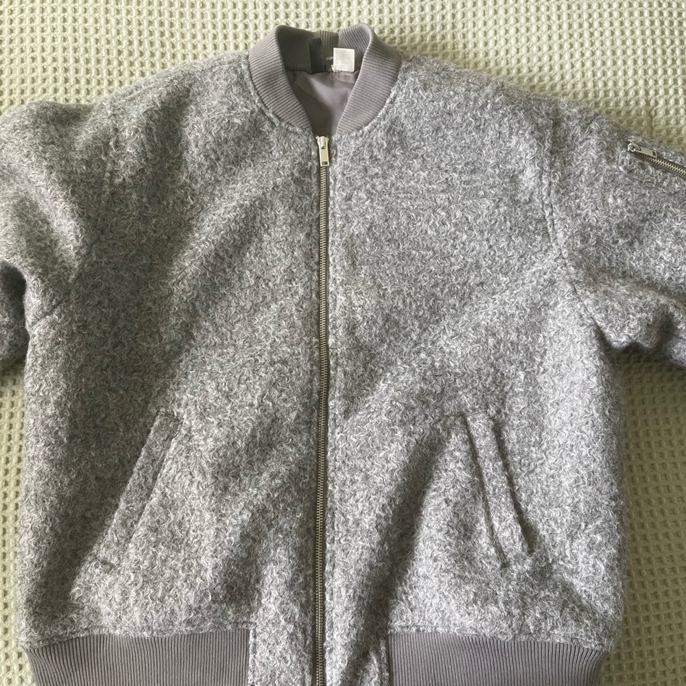 Gray Bomber Jacket